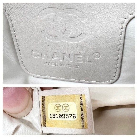 Authentic Chanel Coco Cocoon Nylon Tote Bag Tweed Print Cream Off White - Picture 15 of 15